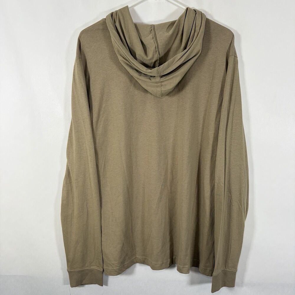Hurley Lightweight T Shirt Hoodie Mens Size Large Beige Tan Floral Pullover NWT - Picture 10 of 12
